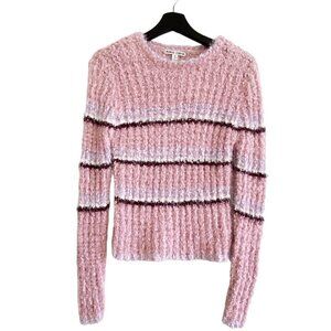 NWT MORAL FIBER Pink Striped Sweater, Size S